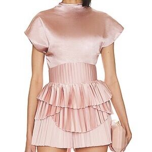 Andrea Iyamah Pearl Pink Top & Pleated Skort Set (Nwt/Pre-loved)